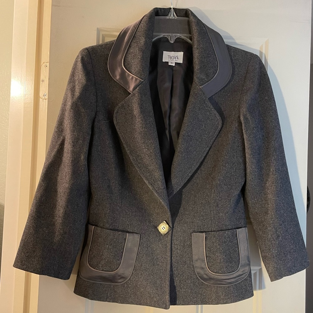 Silk Trimmed Wool Jacket, Thorn by Nancy Rose. This stylish beauty is well made!